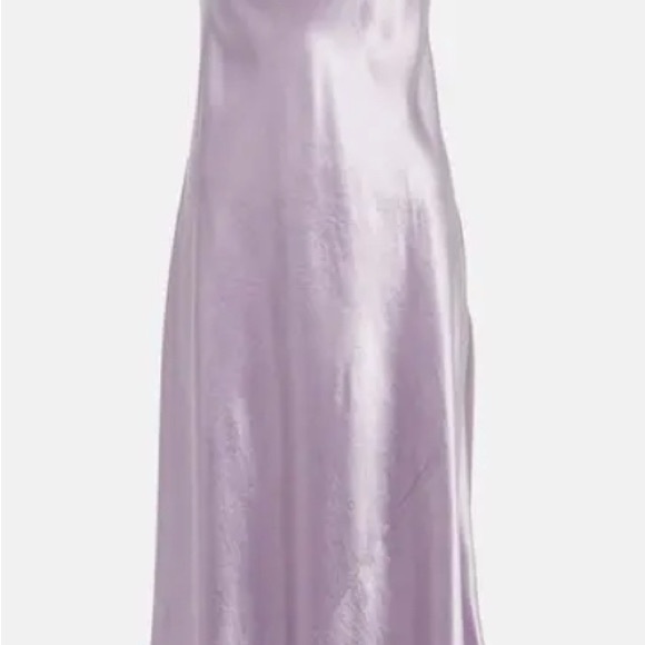 MaxMara Leisure Capua Lilac Sleeveless Satin Dress - Picture 5 of 14